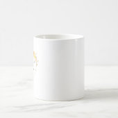 おばあちゃんの名前 母の日 フラワーハート コーヒーマグカップ (中央)