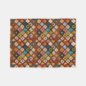 おばあちゃんの四角い毛布のアニメーションを参照 フリースブランケット (正面(横))