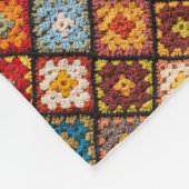 おばあちゃんの四角い毛布のアニメーションを参照 フリースブランケット (角)