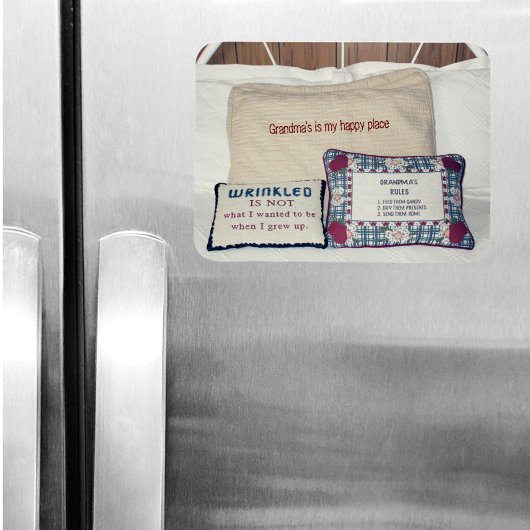 おばあちゃんの場所はカスタマイズ可能な私の幸せ場所 マグネット