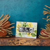 おばあちゃんの天使の水彩ひまわり3写真 フォトプラーク (側面)