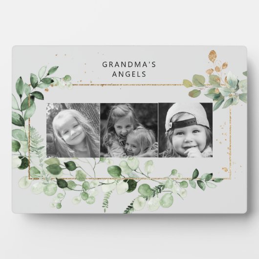 おばあちゃんの天使ユーカリの葉3写真 フォトプラーク (正面)