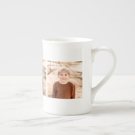 おばあちゃんの天使 マルチ写真コラージュ ボーンチャイナマグカップ (右)