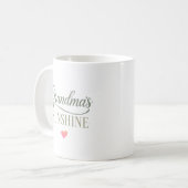 おばあちゃんの太陽の心温まるギフト コーヒーマグカップ (正面左)