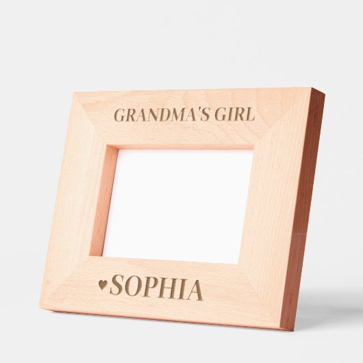 おばあちゃんの女パーソナライズされたの子 レーザー彫刻フレーム (左)