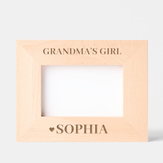 おばあちゃんの女パーソナライズされたの子 レーザー彫刻フレーム (正面)