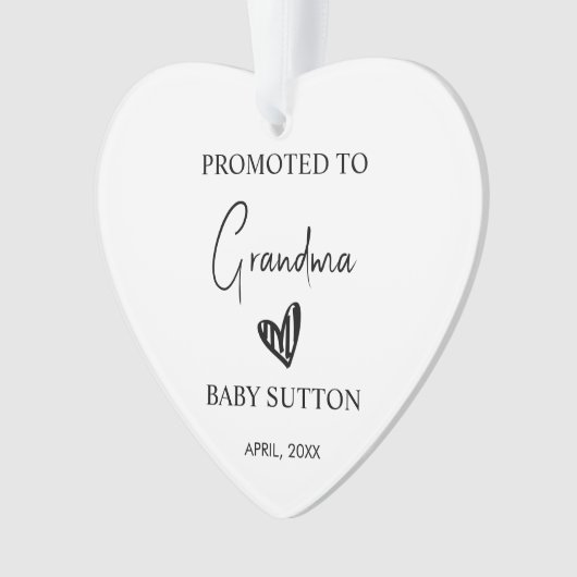おばあちゃんの妊娠告知に昇進素晴らしする オーナメント (正面)