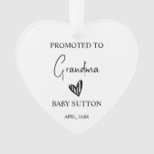 おばあちゃんの妊娠告知に昇進素晴らしする オーナメント (正面)