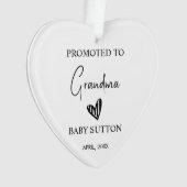 おばあちゃんの妊娠告知に昇進素晴らしする オーナメント (正面)