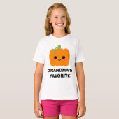 おばあちゃんの子供Tシャツ、ハロウィーン感謝祭 Tシャツ (正面フル)