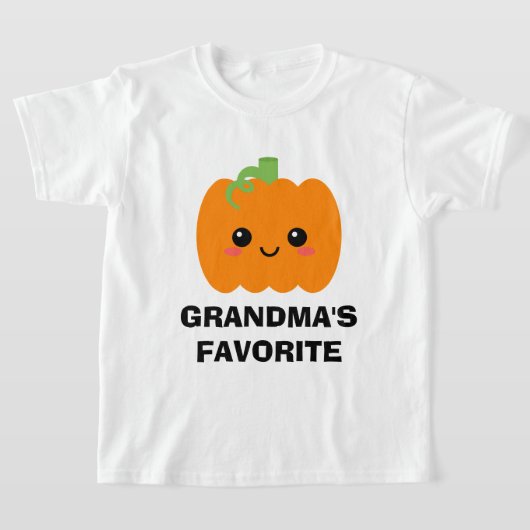 おばあちゃんの子供Tシャツ、ハロウィーン感謝祭 Tシャツ (レイダウン)