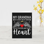 おばあちゃんの守護天使　天国　メモリアル　愛 カード (黄色い花)