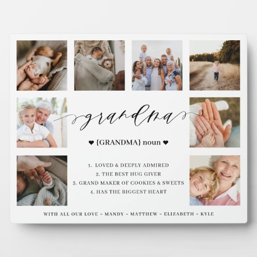 おばあちゃんの定義スクリプトフォトコラージュ記念ファイル フォトプラーク (正面)