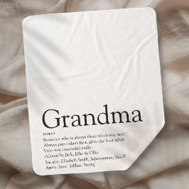 おばあちゃんの定義白黒モダンおもしろい シェルパブランケット