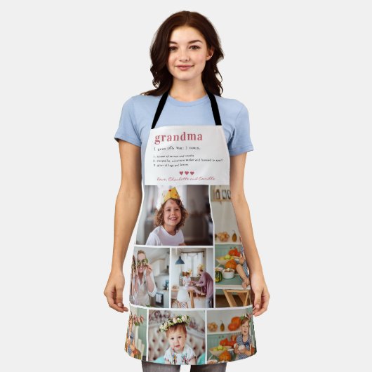 おばあちゃんの定義 |写真8 パーソナライズされた エプロン (着用した状態)