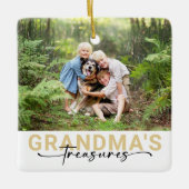 おばあちゃんの宝物フォトキープサケ セラミックオーナメント (正面)