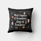 おばあちゃんの家で何が起こるか クッション (裏面)