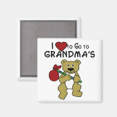 おばあちゃんの家に行くのが大好き マグネット (正面/裏面)