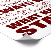 おばあちゃんの家のルールのポスター11x14 ポスター (角)