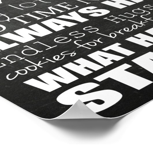 おばあちゃんの家のルール – チャックボードカスタマイズ!! ポスター (角)