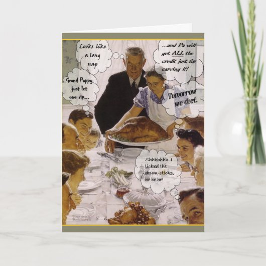 おばあちゃんの家の感謝祭 シーズンカード (正面)