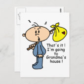 おばあちゃんの家ベビー(青) ポストカード (正面/裏面)