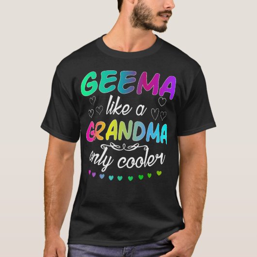 おばあちゃんの家族だけクールのMのようなゲーマ Tシャツ (正面)