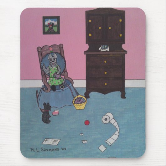 おばあちゃんの小さい悪党 マウスパッド (正面)