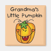 おばあちゃんの小さなかぼちゃのTシャツとプレゼント マグネット (正面)