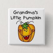 おばあちゃんの小さなかぼちゃのTシャツとプレゼント 缶バッジ (正面)