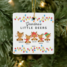 おばあちゃんの小さなシカのクリスマスオーナメント