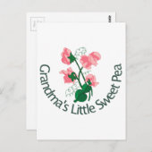 おばあちゃんの小さなスイートピー ポストカード (正面/裏面)