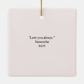 「おばあちゃんの小さなスター写真パーソナライズされた写真 セラミックオーナメント (裏面)