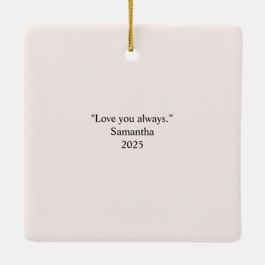 「おばあちゃんの小さなスター写真パーソナライズされた写真 セラミックオーナメント (裏面)