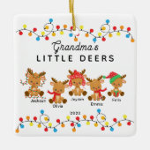 おばあちゃんの小さなデアクリスマスの飾り セラミックオーナメント (正面)