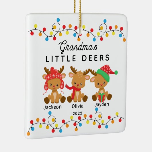 おばあちゃんの小さなデアクリスマスの飾り セラミックオーナメント (右)