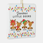 おばあちゃんの小さなデアクリスマスの飾り セラミックオーナメント (右)