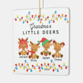 おばあちゃんの小さなデアクリスマスの飾り セラミックオーナメント (左)
