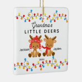 おばあちゃんの小さなデアクリスマスの飾り セラミックオーナメント (右)
