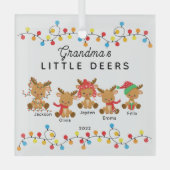 おばあちゃんの小さなデアースクリスマス ガラスオーナメント (正面)