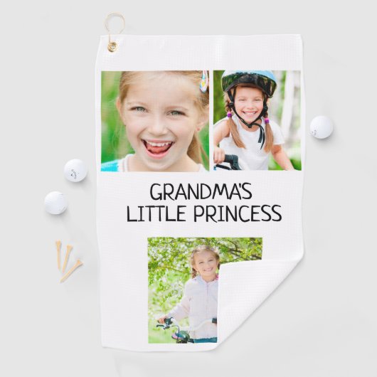おばあちゃんの小さなプリンセス3写真の孫娘 ゴルフタオル (インサイチュ)