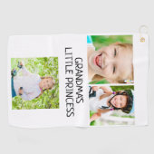 おばあちゃんの小さなプリンセス3写真の孫娘 ゴルフタオル (横)