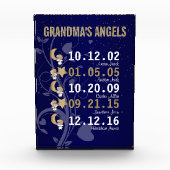 『おばあちゃんの小さな天使 – 5人の孫』 フォトブロック (正面)