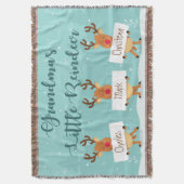 おばあちゃんの小トナカイのクリスマスホリデー スローブランケット (正面縦)