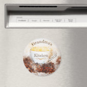 おばあちゃんの居心地の良いキッチンコーヒーカップコーヒー豆 マグネット (インサイチュ (食洗機))