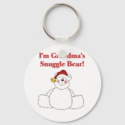 おばあちゃんの居心地の良いクマTシャツとプレゼント キーホルダー (正面)