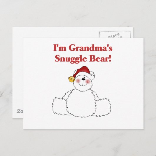 おばあちゃんの居心地の良いクマTシャツとプレゼント ポストカード (正面/裏面)