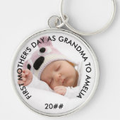 おばあちゃんの年とカスタム写真として母の日 キーホルダー (正面)