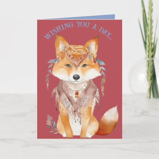 「おばあちゃんの幸せな日」カスタムグリーティングカード サンキューカード (正面)