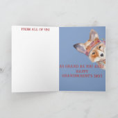 「おばあちゃんの幸せな日」カスタムグリーティングカード サンキューカード (内部)